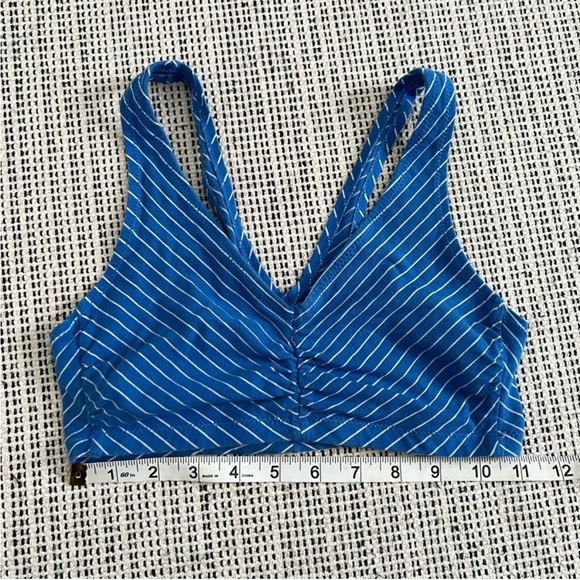 VINTAGE Lily of France Bralette Blue Pin Stripe Size Small - Picture 7 of 8